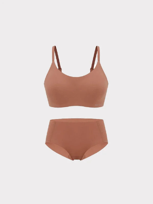 Barely Zero Spaghetti Strap Bra + Brief Set