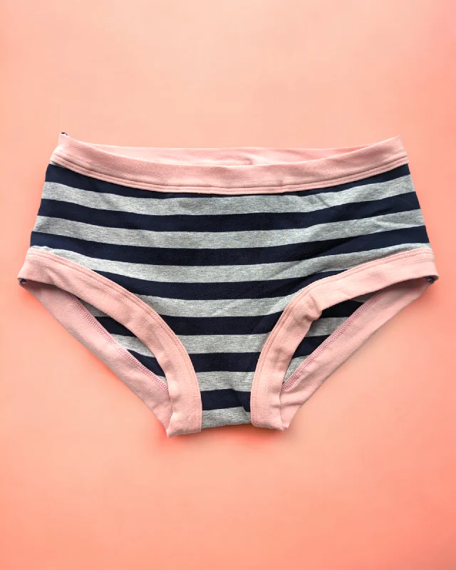 Seconds Hipster Navy and Marle Stripe - XXS, X small, small, large