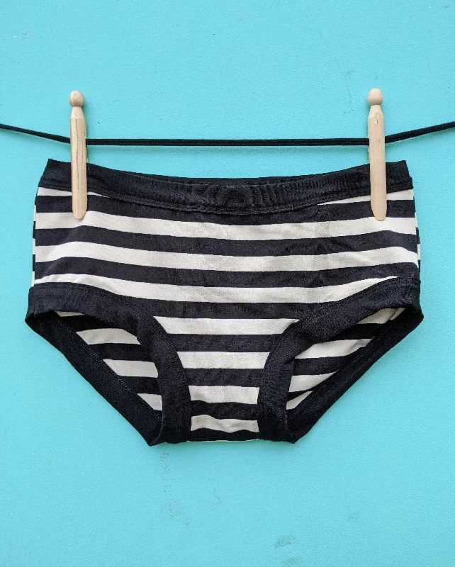 Seconds Hipster Black and Vanilla Stripe - X small