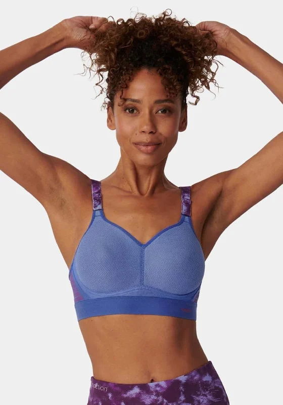 Triumph Triaction Hybrid Lite Sports Bra, Blue Multi