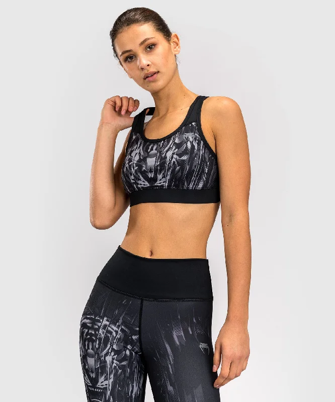 Venum Tiger Women's Sports Bra - Black/Silver