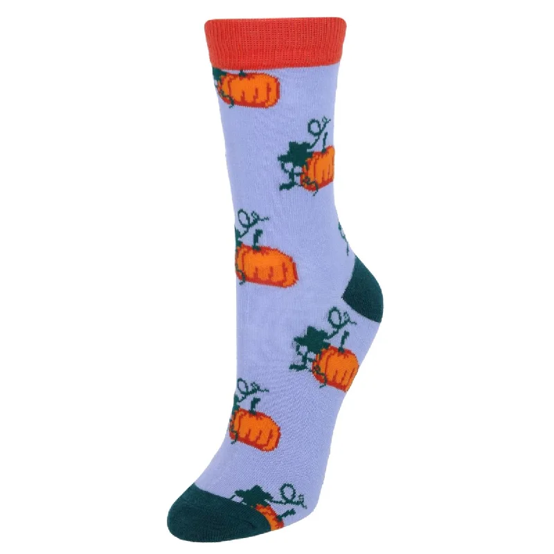 Women's Fall Halloween Pumpkin Novelty Socks (1 Pair)