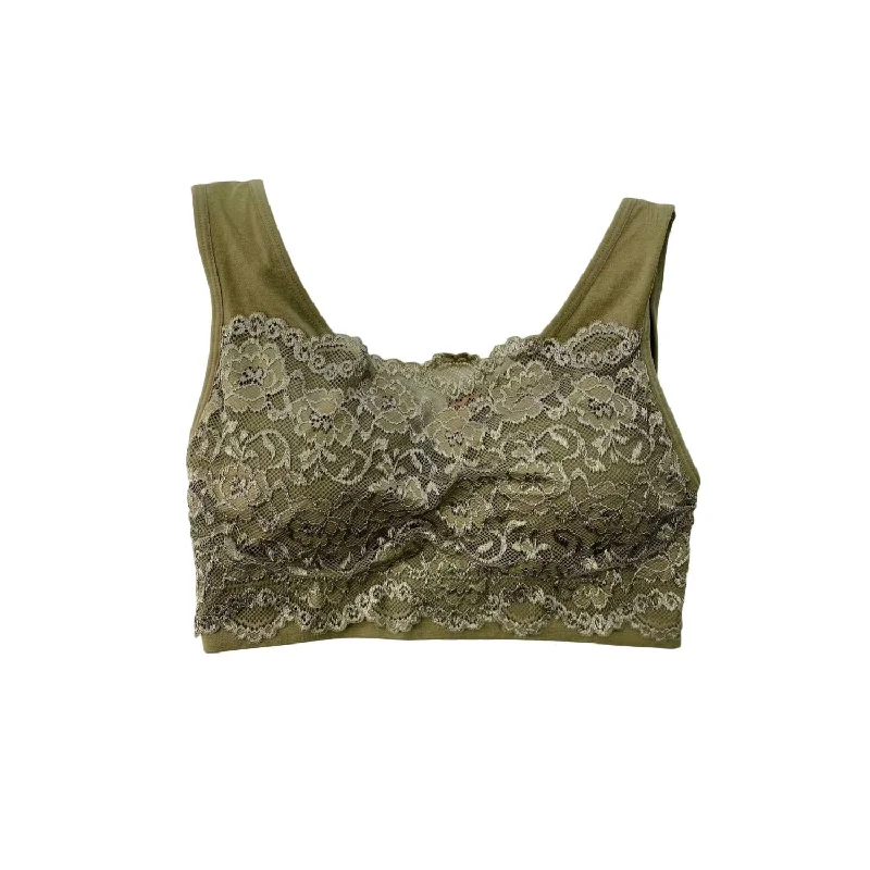 Women's Lace Bandeau Bralette In Light Olive