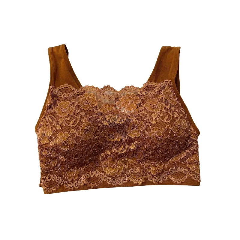 Women's Lace Bandeau Bralette In Terra Cotta