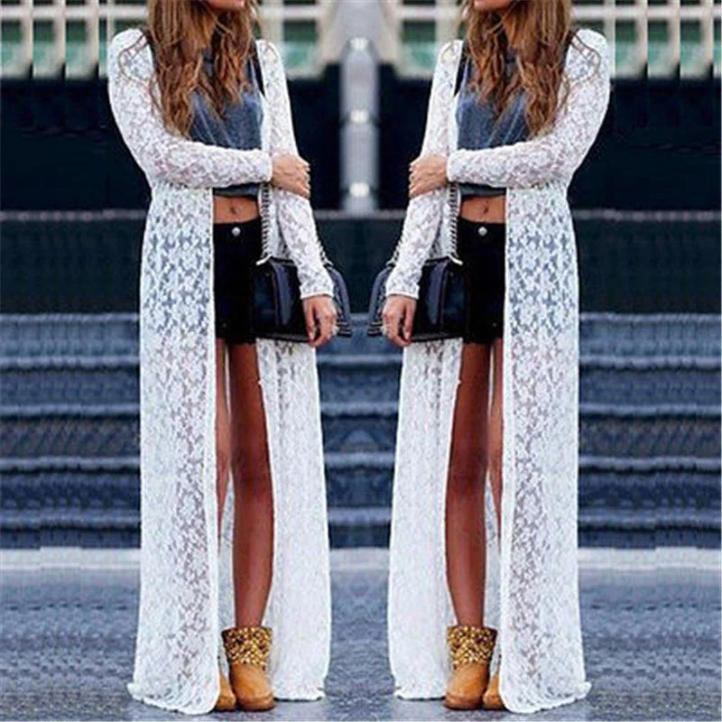 Summer Women Swimsuit Bikini Cover Up Sexy Beach Cover Ups Chiffon Long Dress Elegant Solid Beach Bathing Suit tunic kaftan W3