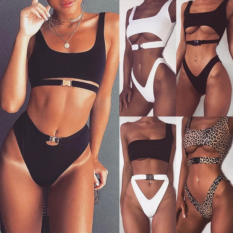 Vertvie Bikini 2019 Swimwear Women Swimsuit Sexy Bikini Set Solid Bathing Suit Brazilian Beachwear Push Up Maillot De Bain Femme