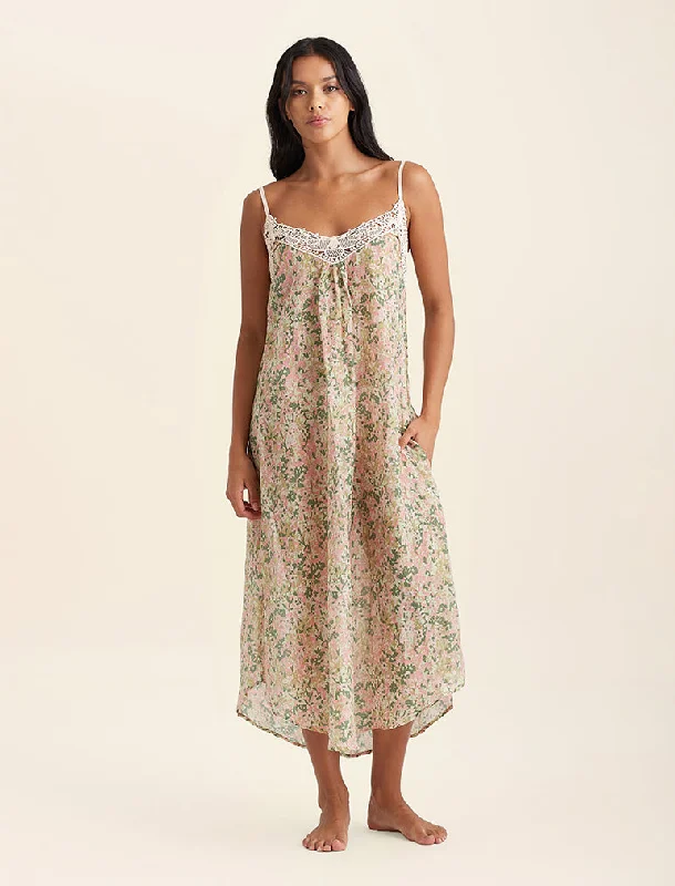 Adeline Lace Front Maxi Nightie