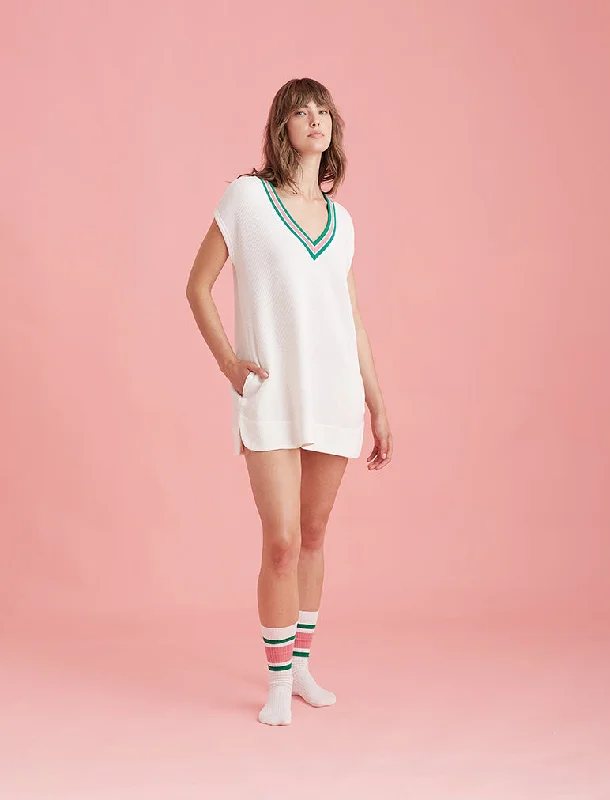 Luxe Waffle Tennis Tank Dress