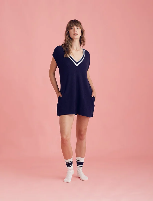 Luxe Waffle Tennis Tank Dress