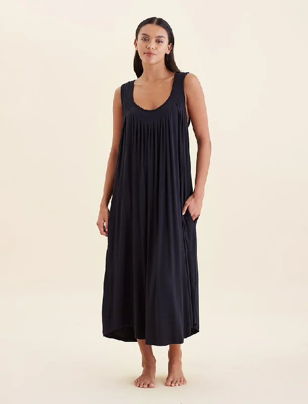 Kate Modal Soft Pleat Front Maxi Nightie