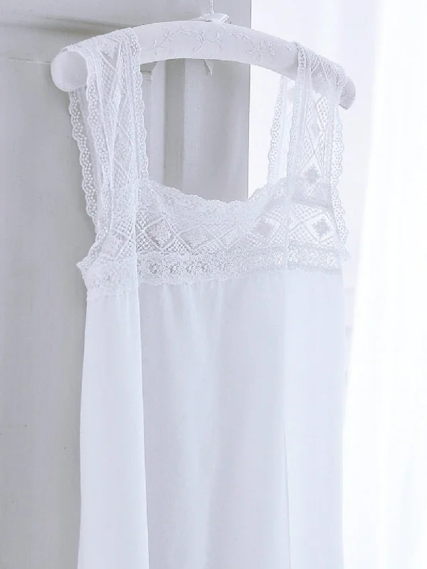 Lace Chemise Cotton Nightdress Size 8-14