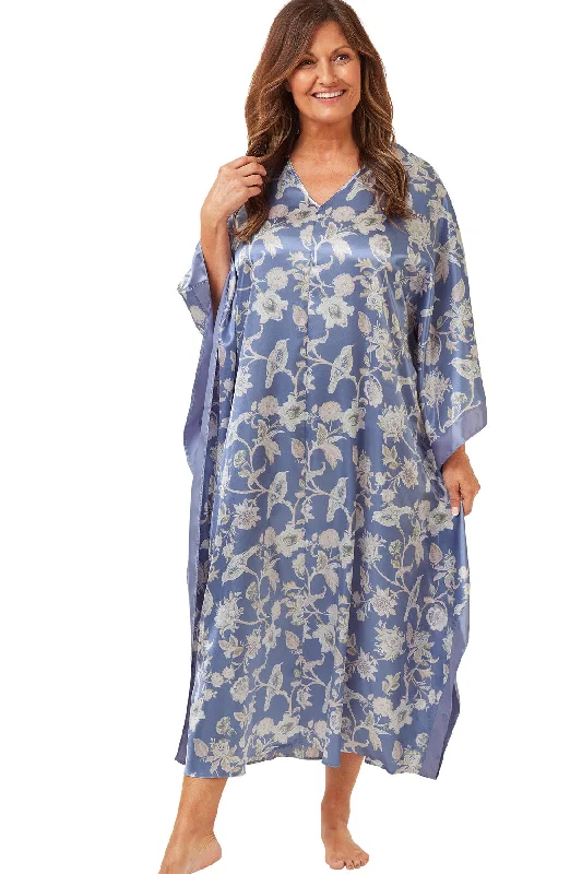 Heritage Birds Luxury Satin Kaftan